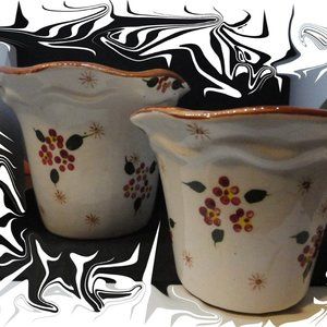 Two Japanese Hand Painted Flower Pots